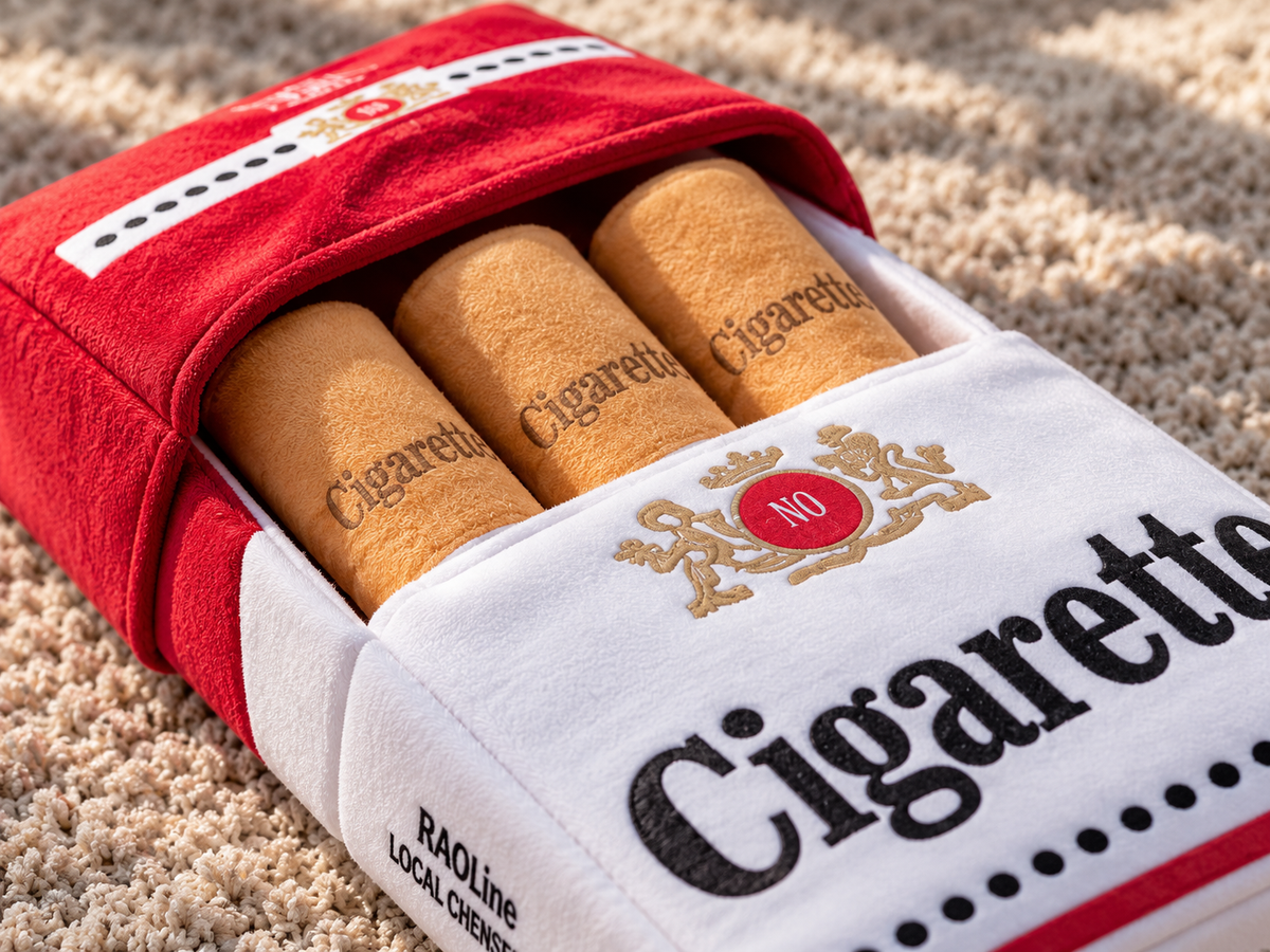 Peluche con sonido para perros · Cajetilla con 3 “cigarrillos”